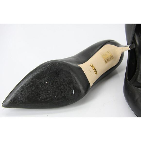 Gucci Black Leather Brooke Pointy Toe Heel Pumps Size 38.5 New $635 Women's - Picture 11 of 12